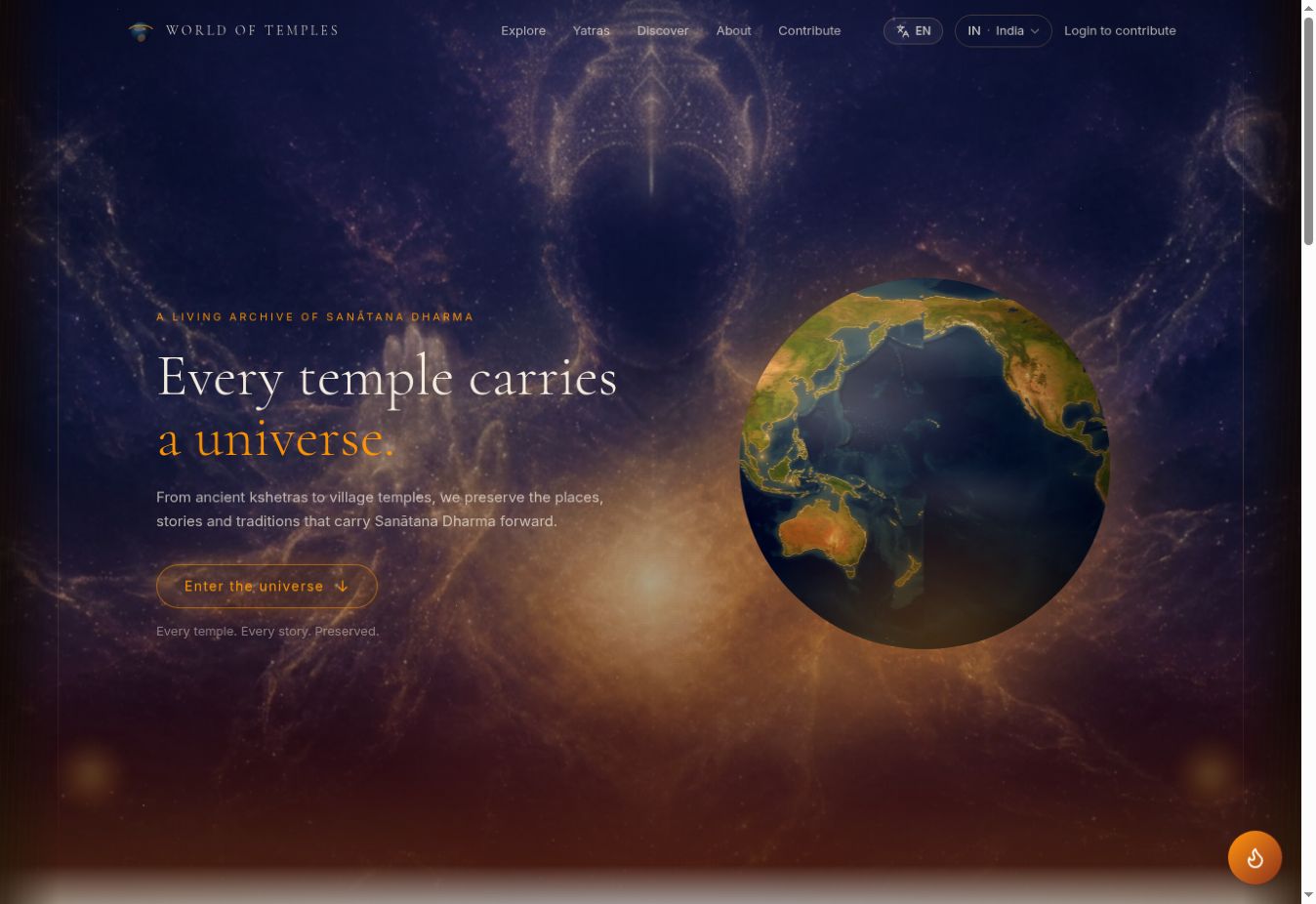 world of temples website preview